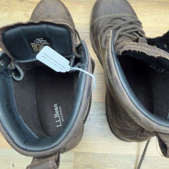 LL Bean Men\'s size 12 East Point Casual Cap-Toe Boots, Waterproof Size main image 6